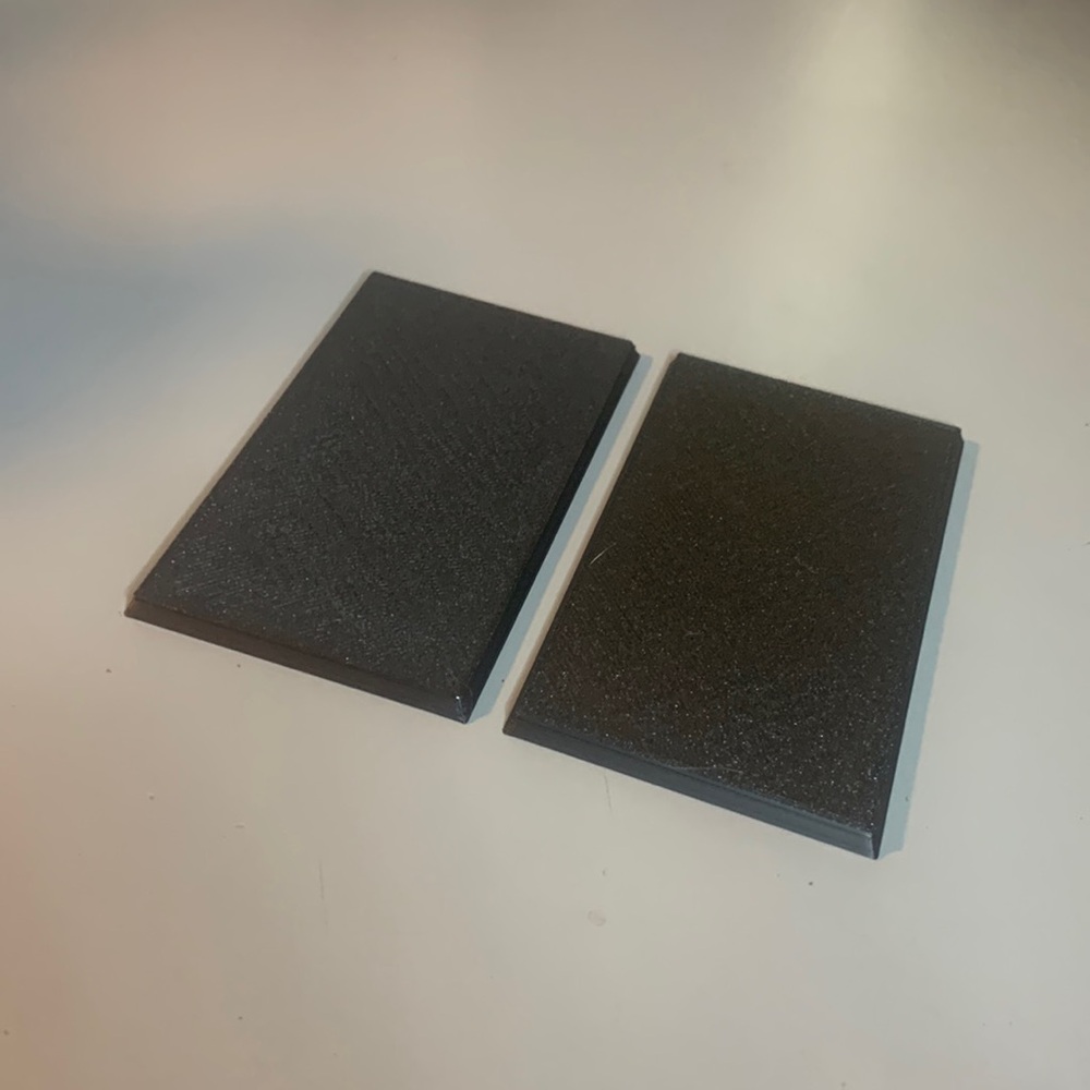 Pack of 2 60mmx100mm Solid Top Warhammer Wargames Bases